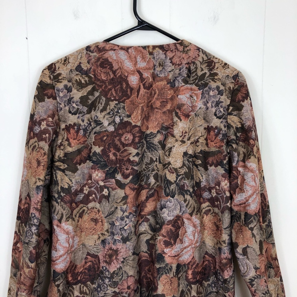 Vintage Floral Print Button Down Top Sz M - Picture 9 of 10